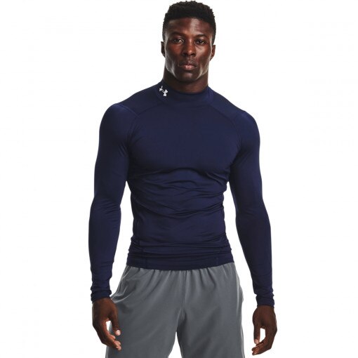  UNDER ARMOUR Męski longsleeve treningowy UNDER ARMOUR UA HG Armour Comp Mock LS  granatowy Granatowy