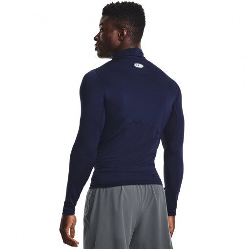 Męski longsleeve treningowy UNDER ARMOUR UA HG Armour Comp Mock LS - granatowy
