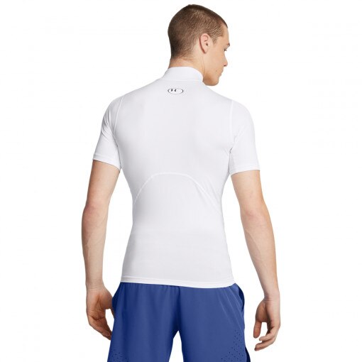 Męska koszulka treningowa Under Armour UA Hg Armour Comp Mock Ss - biała