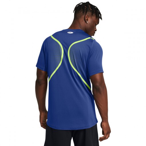 Męska koszulka treningowa Under Armour UA HG Armour Ftd Graphic SS - niebieska