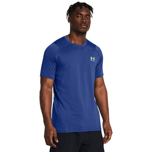 UNDER ARMOUR Męska koszulka treningowa Under Armour UA HG Armour Ftd Graphic SS  niebieska Niebieski