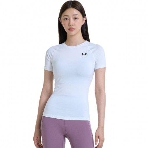 UNDER ARMOUR Damska koszulka treningowa Under Armour UA HG Authentics Comp SS biała Biały