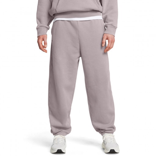 Męskie spodnie dresowe Under Armour UA Icon Hwt Flc Wash Os Pant - beżowe