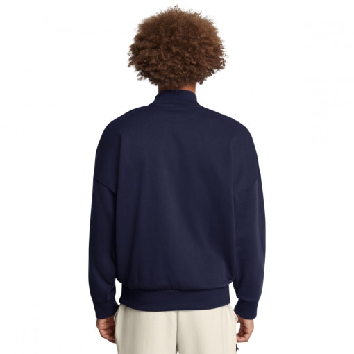 Męska bluza dresowa nierozpinana bez kaptura Under Armour UA Icon Hwt Terry Os 1/2 Zip - granatowa
