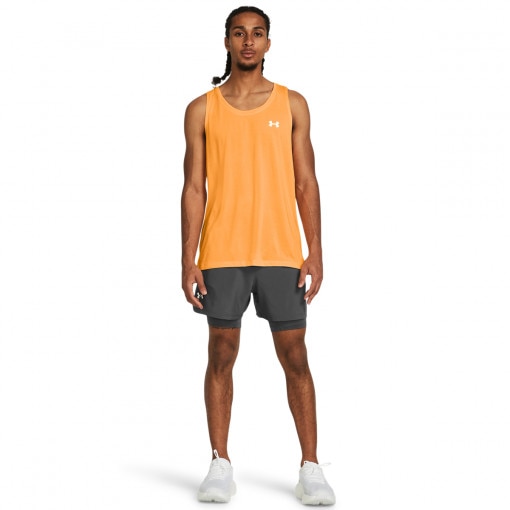 UNDER ARMOUR Męskie spodenki do biegania Under Armour UA Launch 5'' 2in1 Short  szare Szary