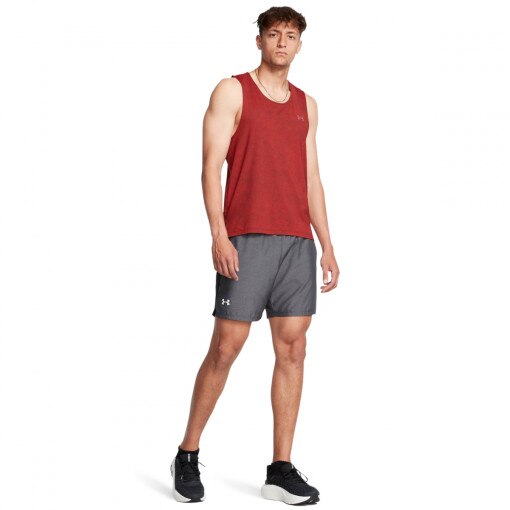 UNDER ARMOUR Męskie spodenki do biegania Under Armour UA Launch 7'' Heather Shorts  szare Szary