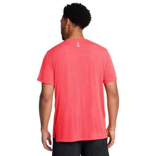Męska koszulka do biegania Under Armour UA Launch Camo Shortsleeve - czerwona