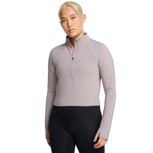 UNDER ARMOUR Damski longsleeve do biegania Under Armour UA Launch Elite Half Zip  beżowy Beżowy