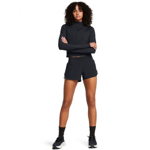 UNDER ARMOUR Damskie spodenki do biegania Under Armour UA Launch Pro 3'' Shorts  czarne Czarny