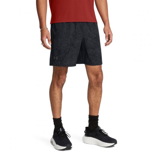 Męskie spodenki do biegania Under Armour Launch Pro 7'' Printed Short - czarne