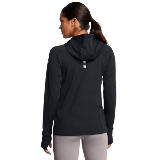 Damski longsleeve do biegania z kapturem Under Armour UA Le Cw Balaclava Hoodie - czarny