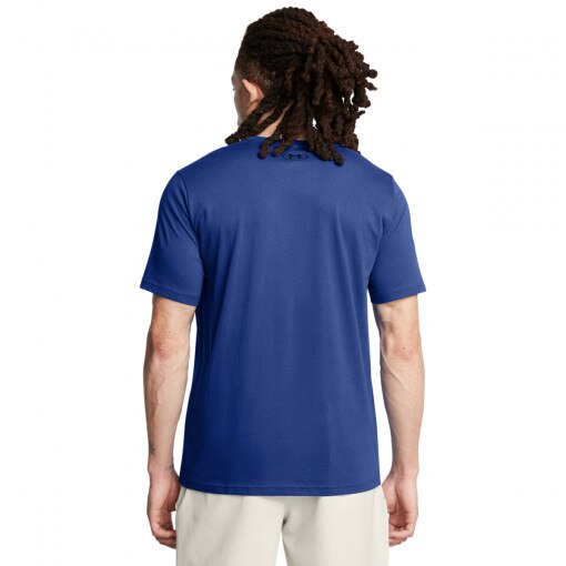 Męski t-shirt z nadrukiem Under Armour UA M Boxed Sports Updated Ss - niebieski
