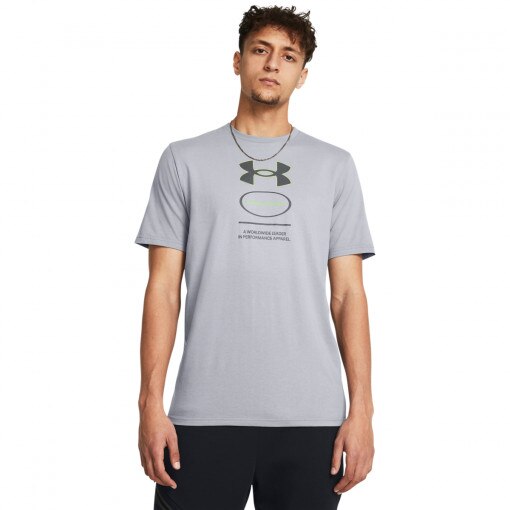  UNDER ARMOUR Męski tshirt z nadrukiem Under Armour UA M Branded Gel Stack Ss  szary 036