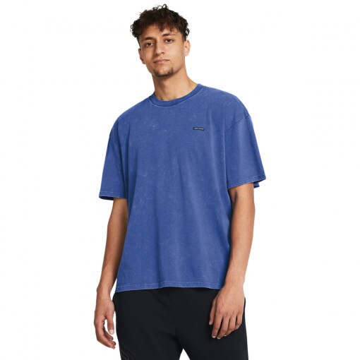 UNDER ARMOUR Męski tshirt z nadrukiem Under Armour UA M Hw Os Logo Wash Ss  niebieski Niebieski