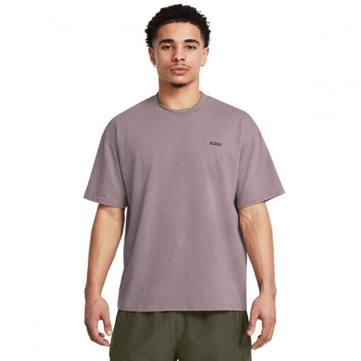 UNDER ARMOUR Męski tshirt z nadrukiem Under Armour UA M Hw Os Logo Wash Ss  beżowy Beżowy