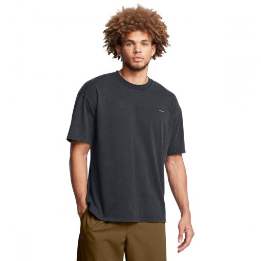 UNDER ARMOUR Męski tshirt z nadrukiem Under Armour UA M Hw Os Logo Wash Ss  czarny Czarny