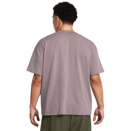 Męski t-shirt z nadrukiem Under Armour UA M Hw Os Logo Wash Ss - beżowy