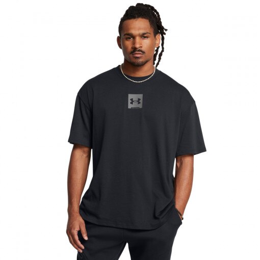 UNDER ARMOUR Męski tshirt z nadrukiem Under Armour UA M Hw Os Sm Box Ss  czarny Czarny