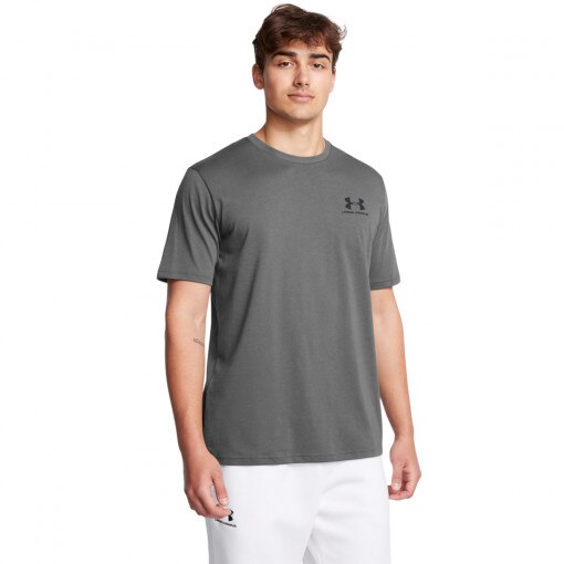 UNDER ARMOUR Męski tshirt z nadrukiem Under Armour UA M Sportstyle LC SS  szary Szary