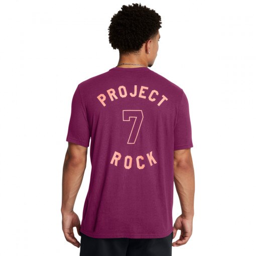 Męska koszulka treningowa Under Armour Project Rock 7 S - fioletowa 