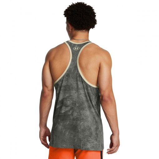 Męski top treningowy Under Armour UA Project Rock Tools Of The Trade Racer Tank - zielony 