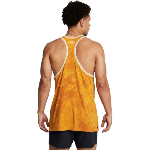 Męski top treningowy Under Armour UA Project Rock Tools Of The Trade Racer Tank - żółty 