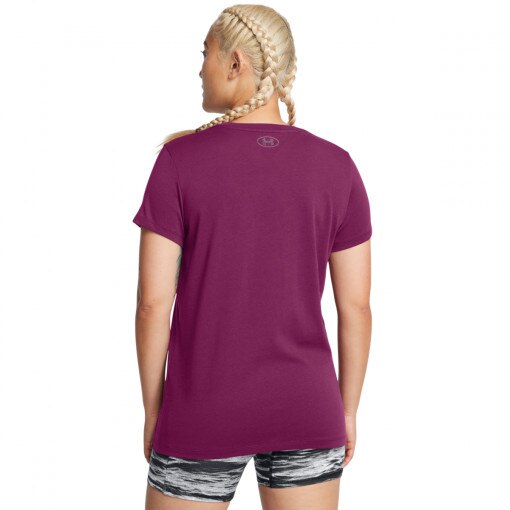 Damska koszulka treningowa Under Armour Project Rock W Hwt Passion SS - fioletowa