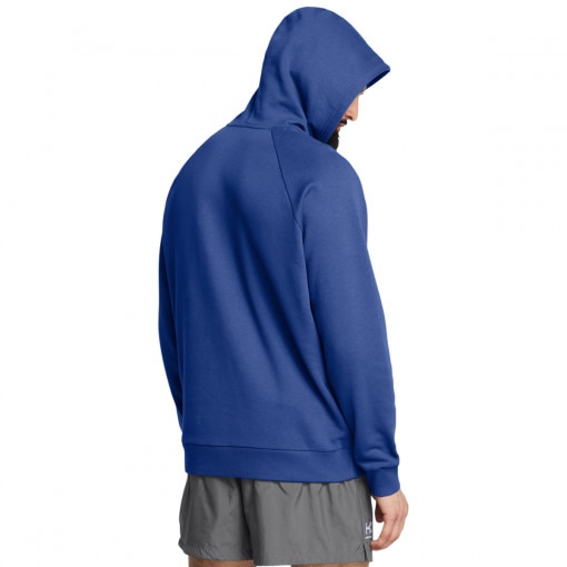 Męska bluza dresowa nierozpinana z kapturem Under Armour UA Rival Fleece Hoodie - niebieska