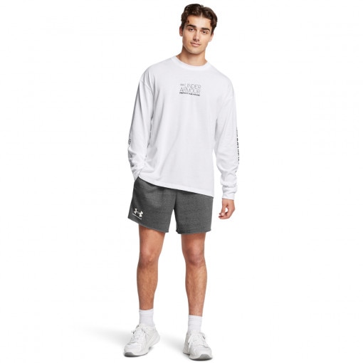 UNDER ARMOUR Męskie spodenki dresowe Under Armour UA Rival Terry 6in Short  szare Szary