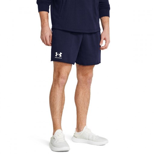 Męskie spodenki dresowe Under Armour UA Rival Terry 6in Short - granatowe