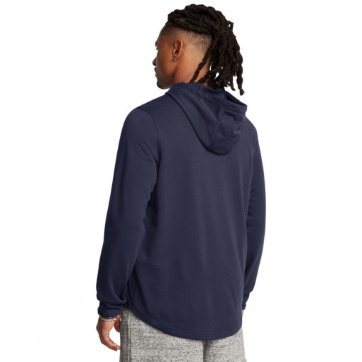 Męska bluza dresowa nierozpinana z kapturem Under Armour UA Rival Terry Graphic Hood - granatowa