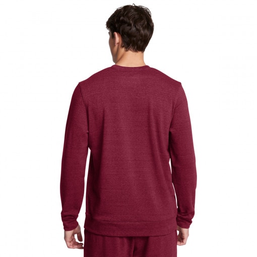Męska bluza dresowa nierozpinana bez kaptura Under Armour UA Rival Terry LC Crew - czerwona