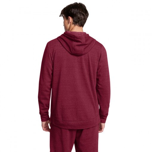 Męska bluza dresowa rozpinana z kapturem Under Armour UA Rival Terry Lc Fz - czerwona
