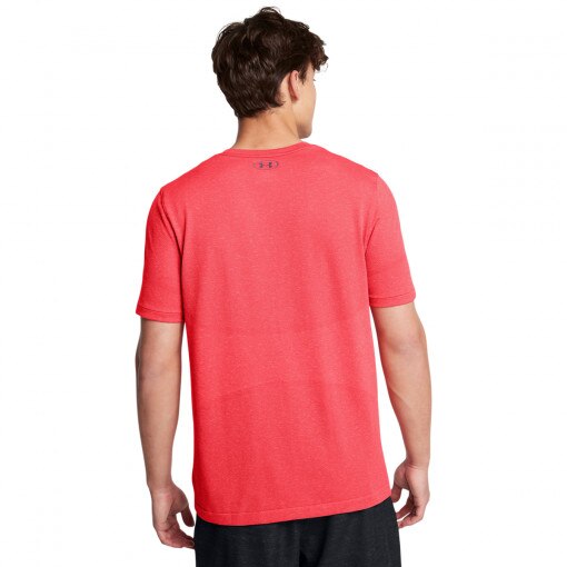 Męska koszulka treningowa Under Armour UA Rush Seamless Legacy SS - czerwona
