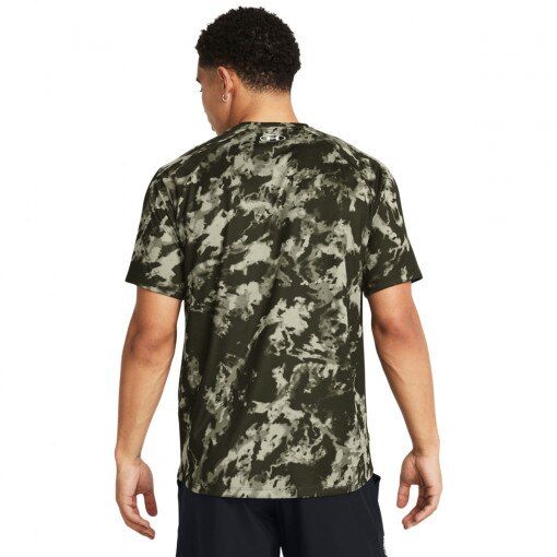 Męska koszulka treningowa Under Armour UA Tech Abc Camo Ss - oliwkowa/khaki
