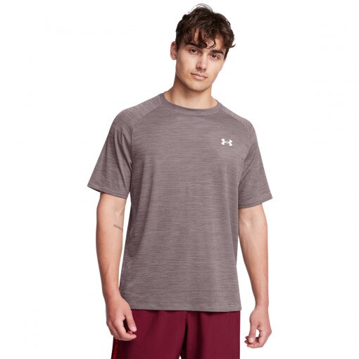 UNDER ARMOUR Męska koszulka treningowa Under Armour UA Tech Textured SS  brązowa Brązowy
