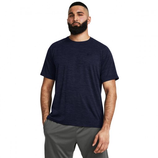 UNDER ARMOUR Męska koszulka treningowa Under Armour UA Tech Textured SS  granatowa Granatowy