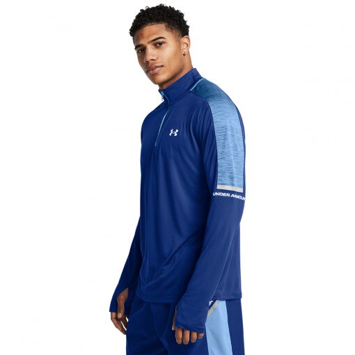 UNDER ARMOUR Męski longsleeve treningowy Under Armour UA Tech Utility 1/4 Zip  niebieski Niebieski