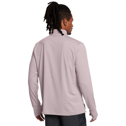 Męski longsleeve do biegania Under Armour UA Trail Run Quarter Zip - beżowy