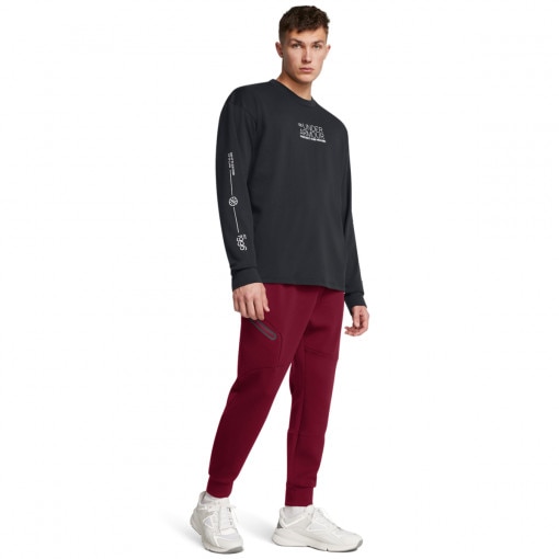 UNDER ARMOUR Męskie spodnie treningowe Under Armour UA Unstoppable Flc Jgr Eu czerwone Czerwony