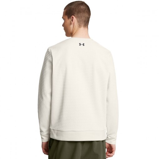 Męska bluza dresowa nierozpinana Under Armour UA Unstoppable Flc Txtr Crew - biała