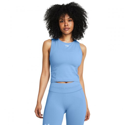 UNDER ARMOUR Damski top treningowy Under Armour UA Vanish Seamless Tank  niebieski Niebieski