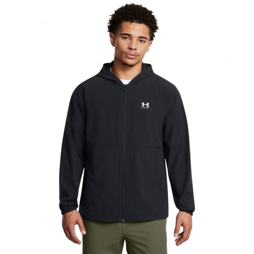 UNDER ARMOUR Męska kurtka wiatrówka Under Armour UA Vibe Woven Windbreaker  czarna Czarny