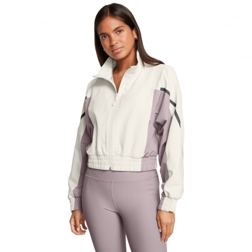 UNDER ARMOUR Damska kurtka treningowa Under Armour Unstoppable Crop Jacket  biała Biały