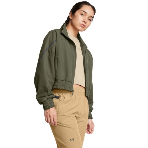 UNDER ARMOUR Damska kurtka treningowa Under Armour Unstoppable Crop Jacket  oliwkowa/khaki Oliwkowy