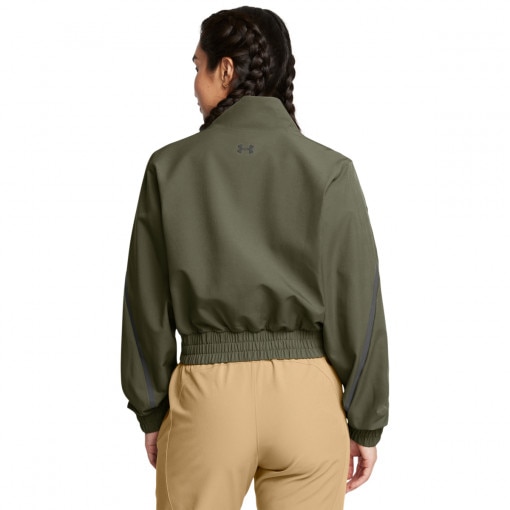 Damska kurtka treningowa Under Armour Unstoppable Crop Jacket - oliwkowa/khaki