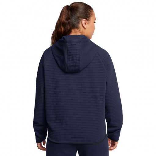 Damska bluza treningowa rozpinana z kapturem Under Armour Unstoppable Flc Txt Fz - granatowa