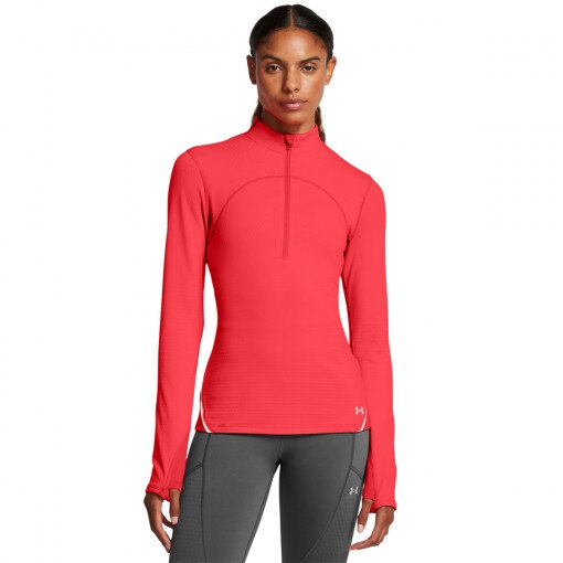 UNDER ARMOUR Damski longsleeve treningowy Under Armour Vanish Cw 1/2 Zip  czerwony Czerwony
