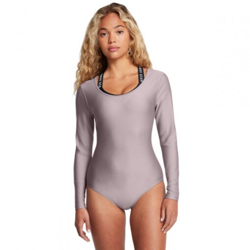 UNDER ARMOUR Damskie body treningowe Under Armour Vanish Leotard beżowe Beżowy