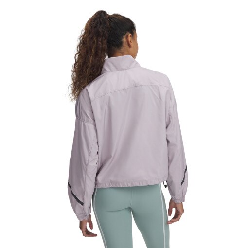 Damska kurtka wiatrówka Under Armour Unstoppable Woven Sheen Jkt - beżowa